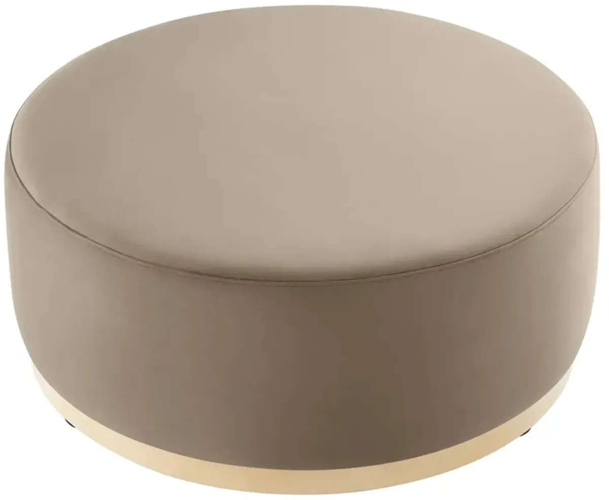 Tilden Large 38" Round Performance Velvet Upholstered Ottoman by Modway