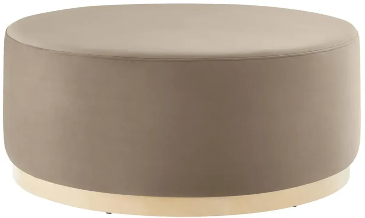 Tilden Large 38" Round Performance Velvet Upholstered Ottoman by Modway