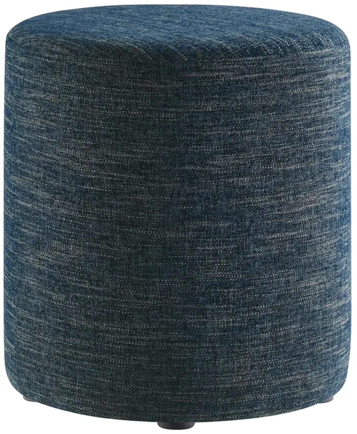 Callum 16" Round Woven Heathered Fabric Upholstered Ottoman by Modway Heathered Weave Ivory