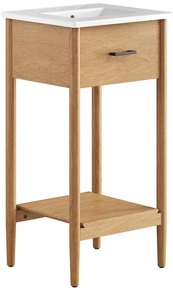 Zaire Bathroom Vanity Basin Included by Modway 18" / Natural White