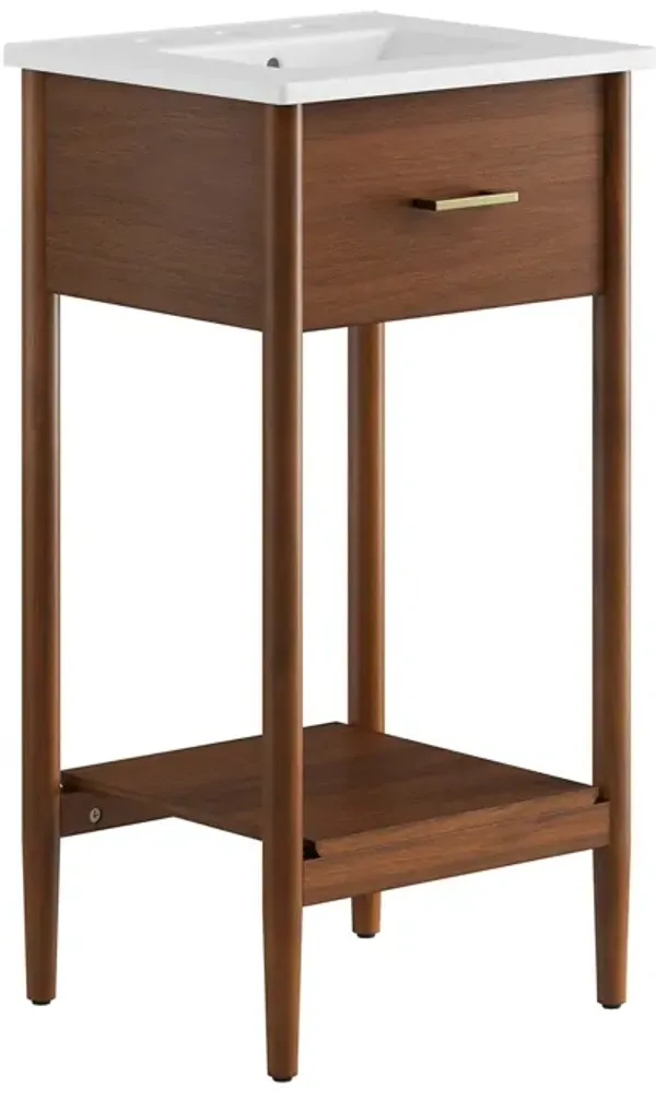 Zaire Bathroom Vanity Basin Included by Modway 18" / Walnut White