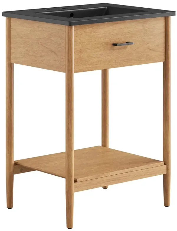 Zaire Bathroom Vanity Basin Included by Modway 24" / Natural Black