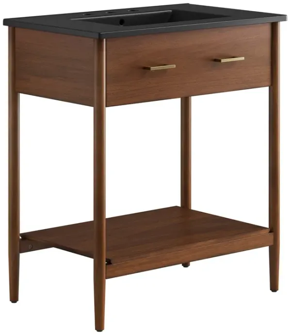 Zaire Bathroom Vanity Basin Included by Modway 30" / Walnut Black