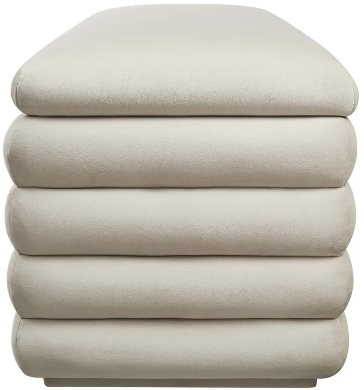 Mezzo Upholstered Performance Velvet Storage Bench by Modway Almond