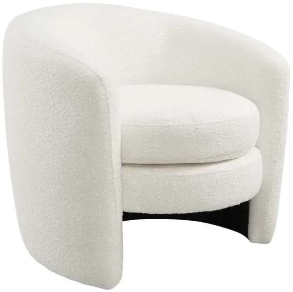 Affinity Upholstered Boucle Fabric Curved Back Armchair by Modway Clover