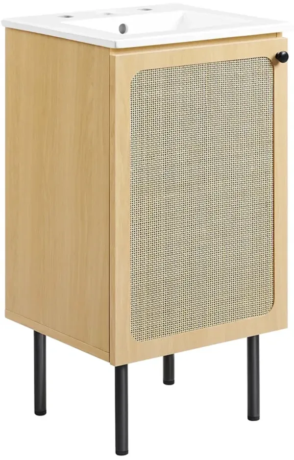 Chaucer Bathroom Vanity with White Basin Included by Modway 18" / Oak White