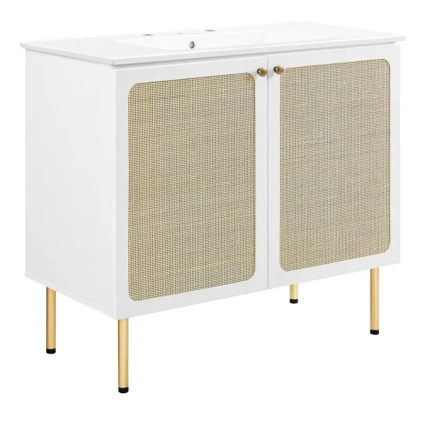 Chaucer Bathroom Vanity with White Basin Included by Modway 36" / White White