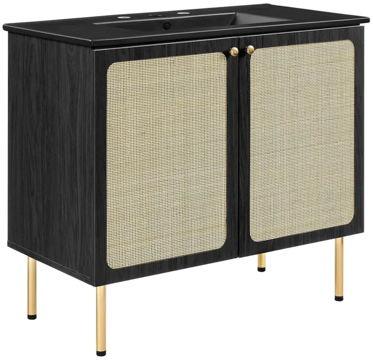 Chaucer Bathroom Vanity with Black Basin Included by Modway 36" / Black Black