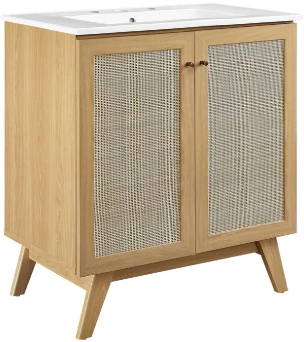 Soma Bathroom Vanity with White Basin Included by Modway 30" / Oak White