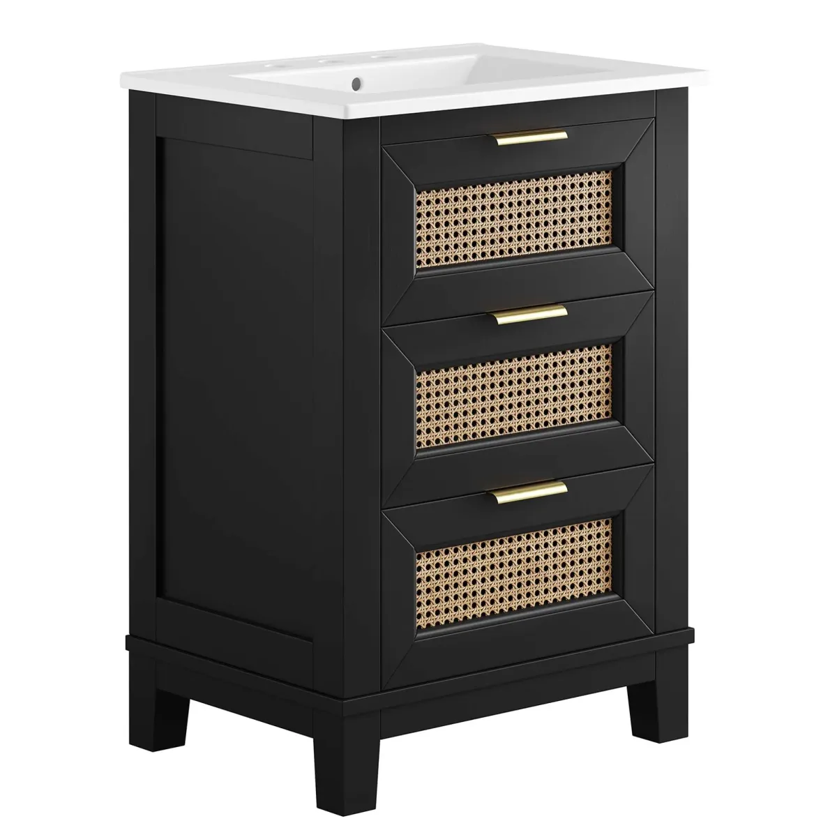 Dixie Bathroom Vanity Basin Included by Modway 24" / Black Black
