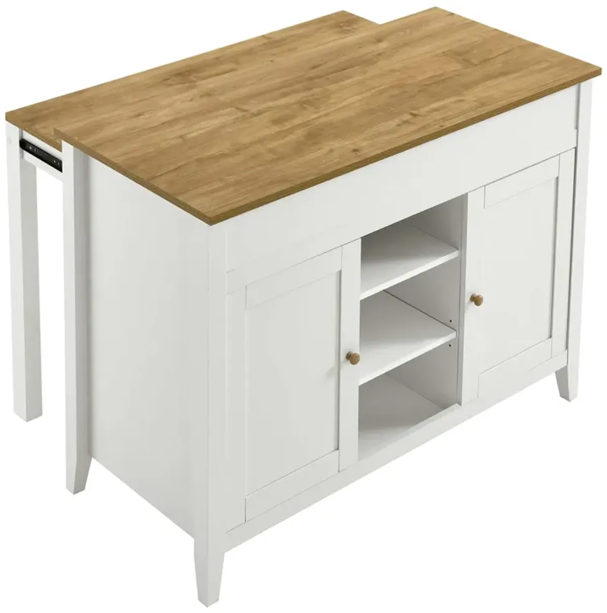 Garland Kitchen Island by Modway Oak White