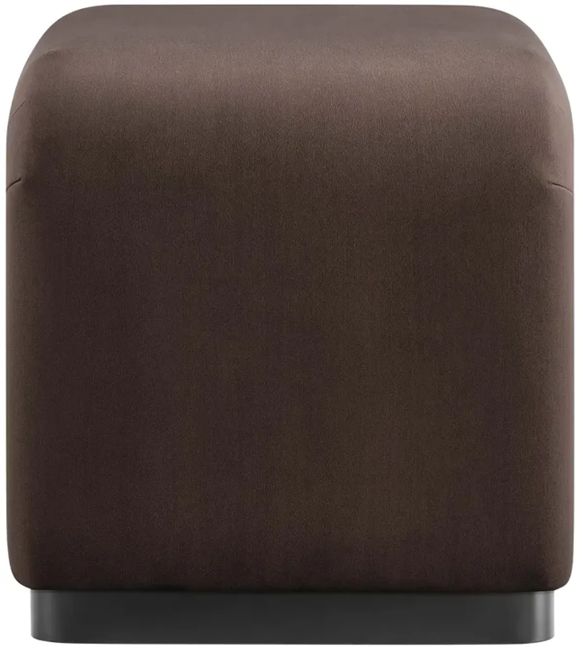 Koda Performance Velvet Waterfall Stool by Modway Black Chocolate Brown