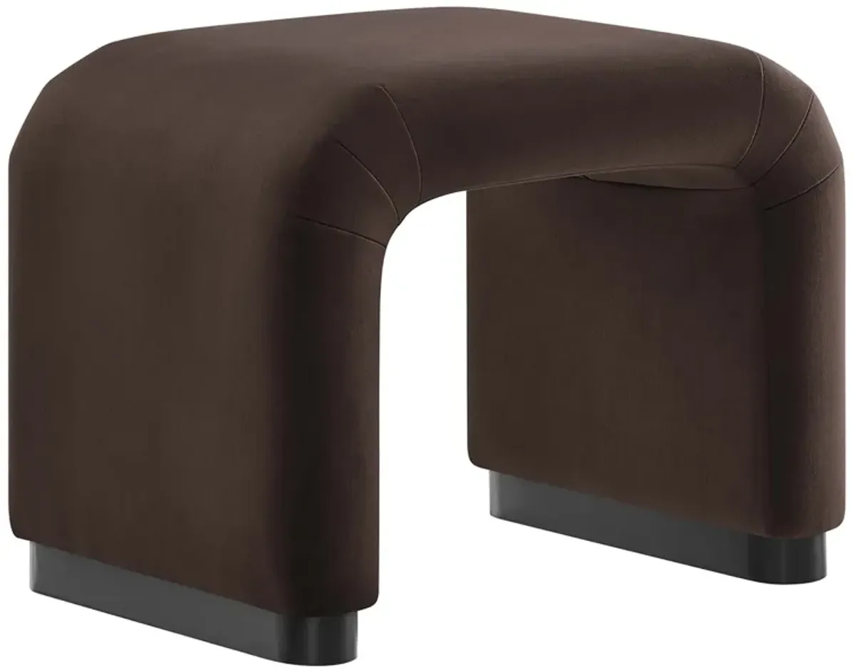 Koda Performance Velvet Waterfall Stool by Modway Brass Rust