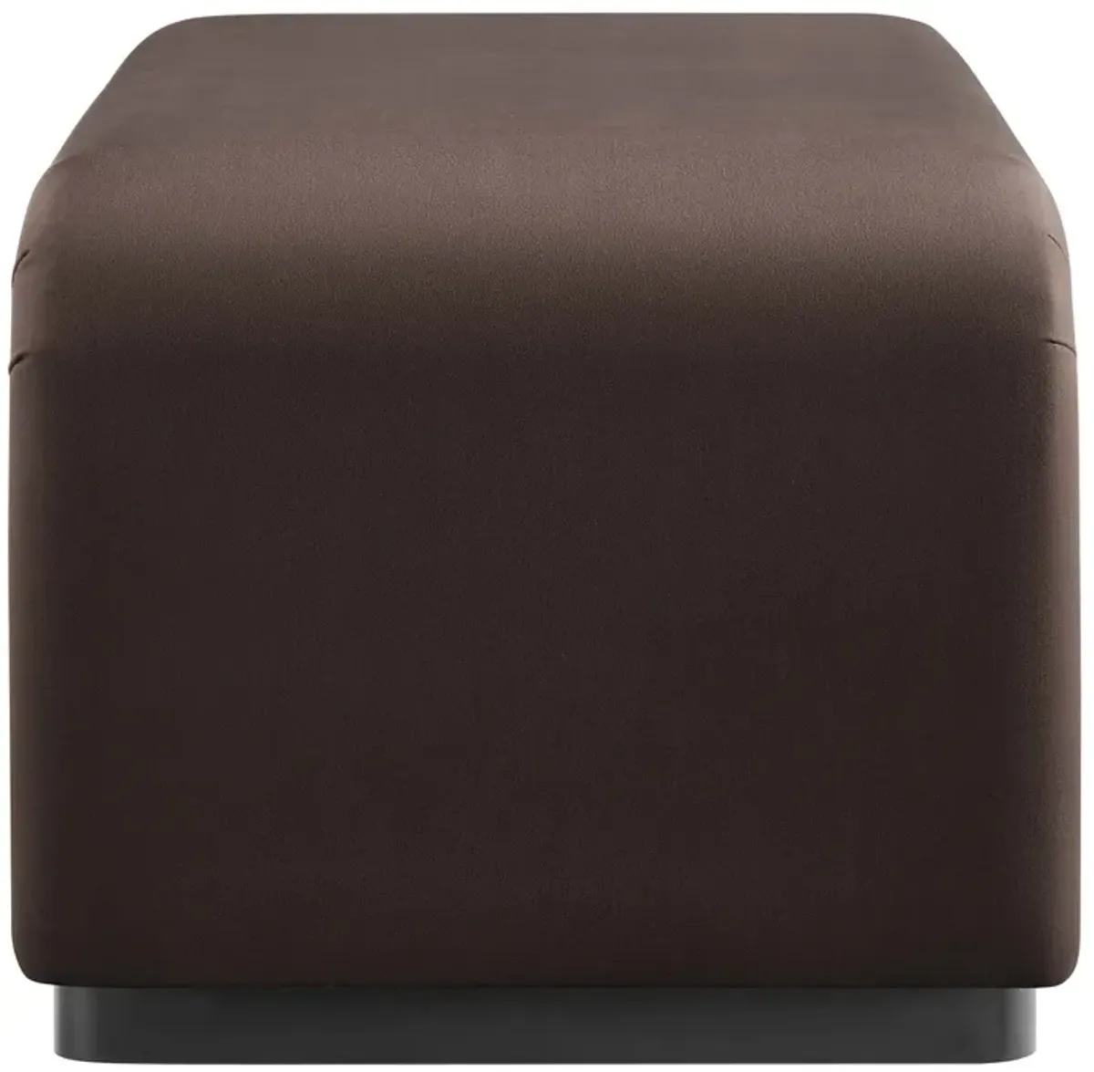 Koda Performance Velvet Waterfall Ottoman by Modway Black Chocolate Brown