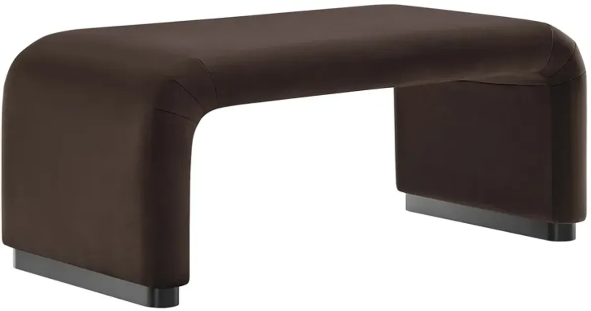 Koda Performance Velvet Waterfall Ottoman by Modway Brass Rust