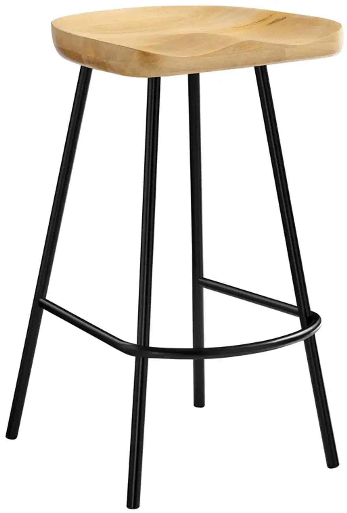 Concord Backless Wood Counter Stools - Set of 2 by Modway Oak