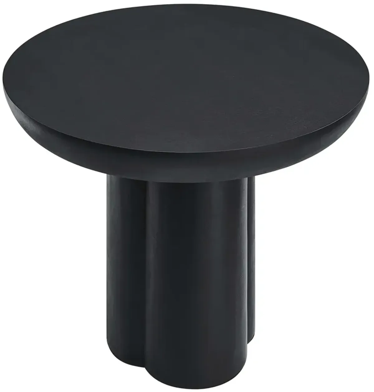 Caspian 40" Round Concrete Dining Table by Modway Black