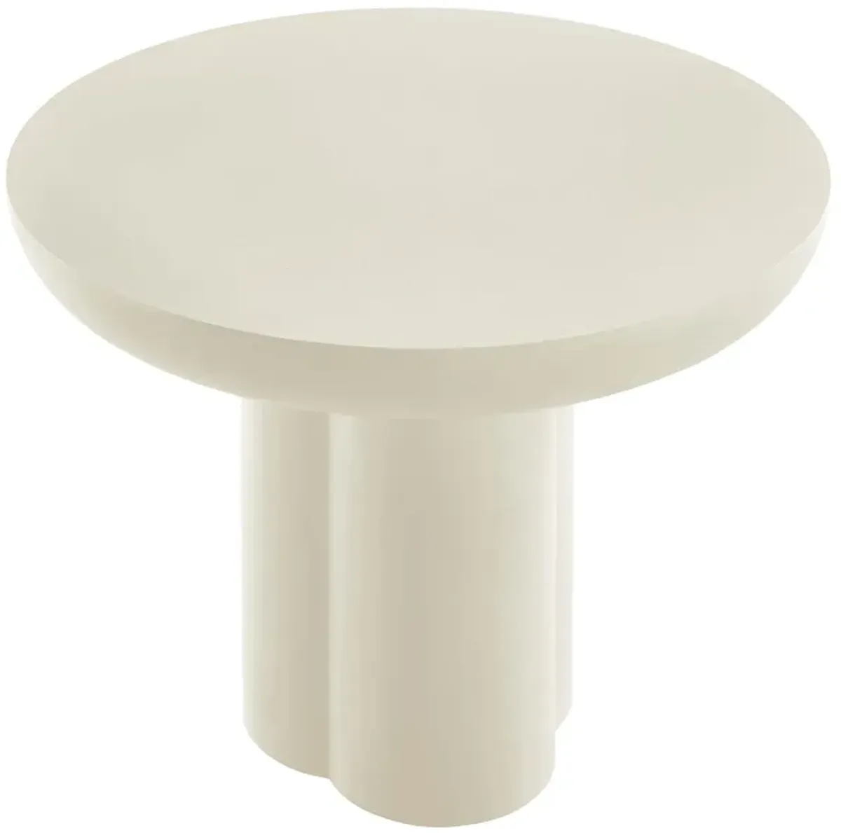 Caspian 40" Round Concrete Dining Table by Modway White