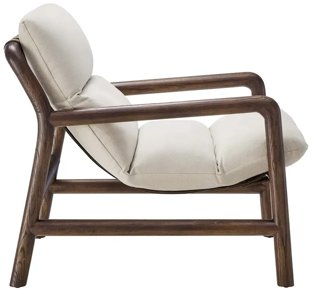 Paxton Wood Sling Chair by Modway Dune Fabric Walnut