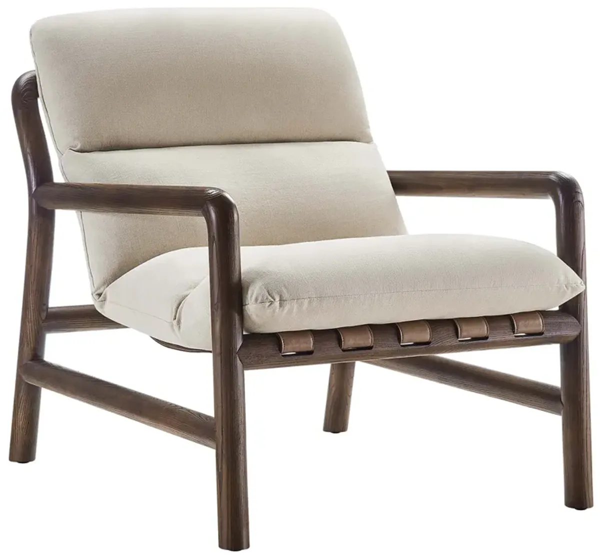 Paxton Wood Sling Chair by Modway Dune Fabric Walnut