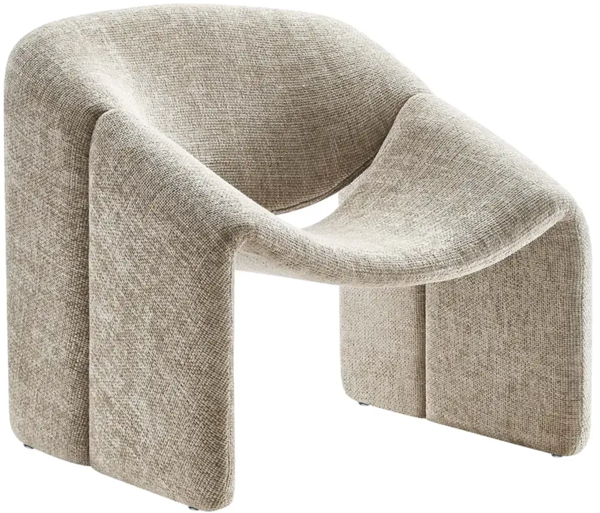 Vivi Chenille Upholstered Accent Chair by Modway Khaki