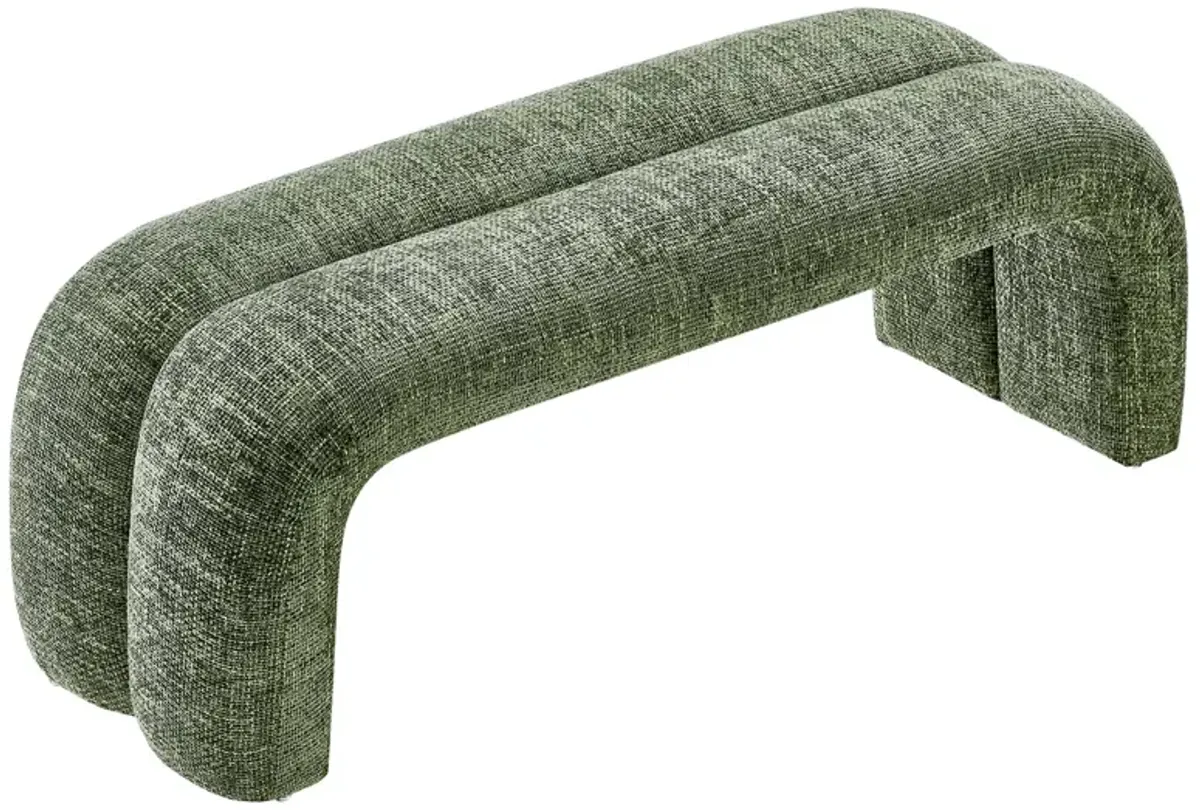 Dax 50.5" Chenille Upholstered Accent Bench by Modway Basil