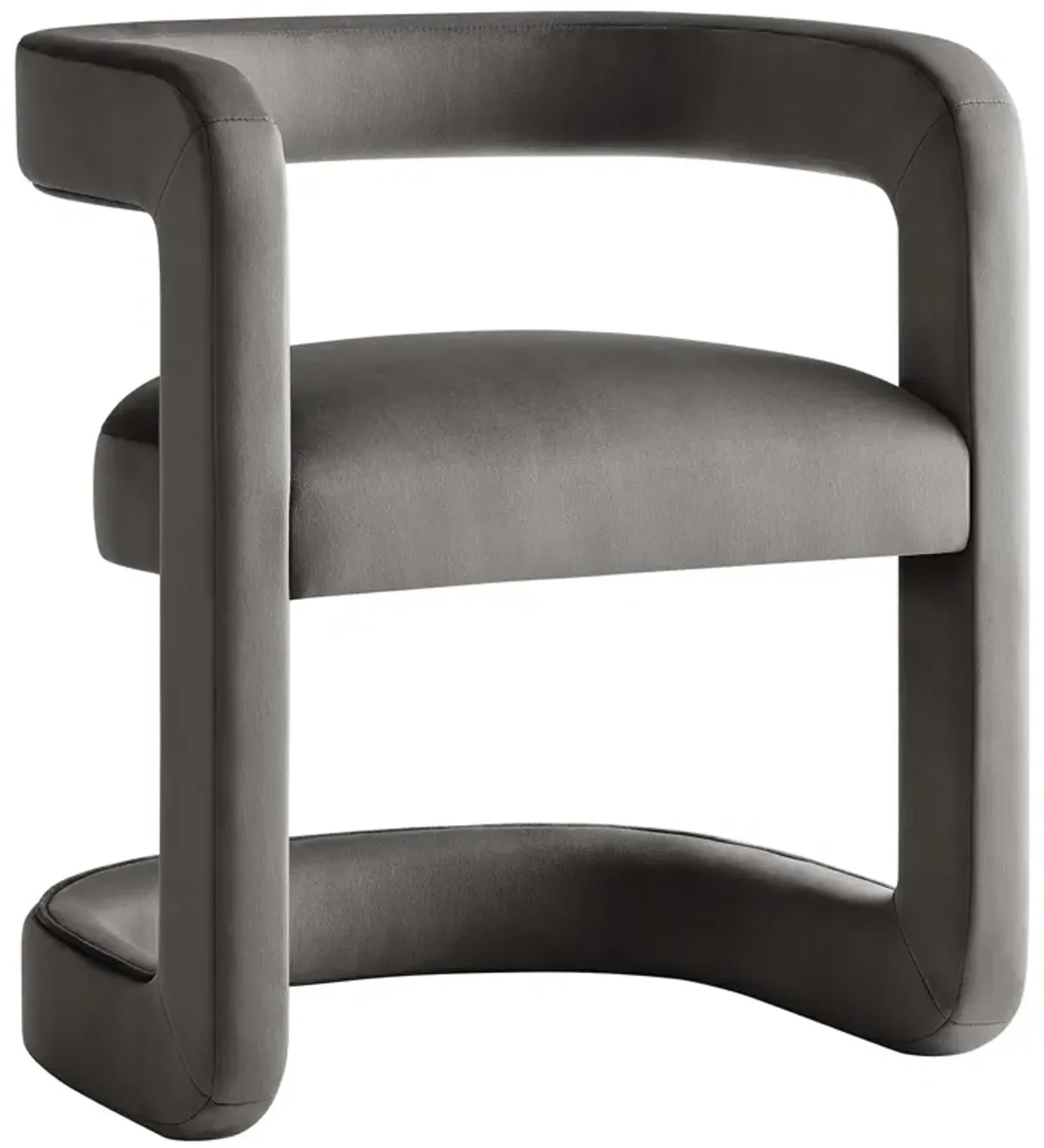 Winslow Performance Velvet Barrel Accent Chair by Modway Storm Gray