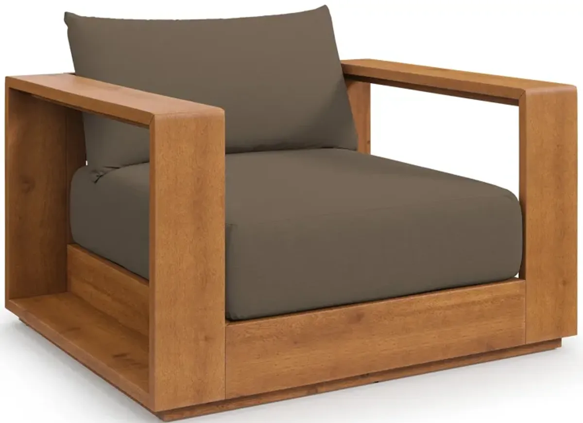 Tahoe Outdoor Patio Acacia Wood Chair by Modway Natural Cocoa