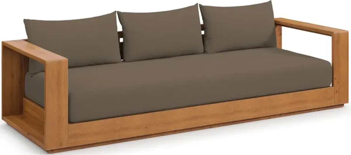 Tahoe Outdoor Patio Acacia Wood Sofa by Modway