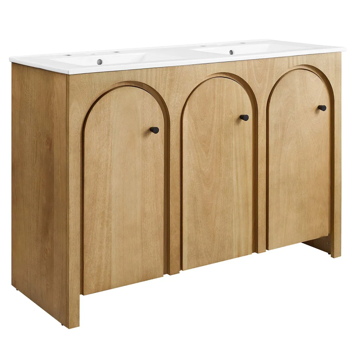 Appia Bathroom Vanity Basin Included by Modway 48" Double / Oak White