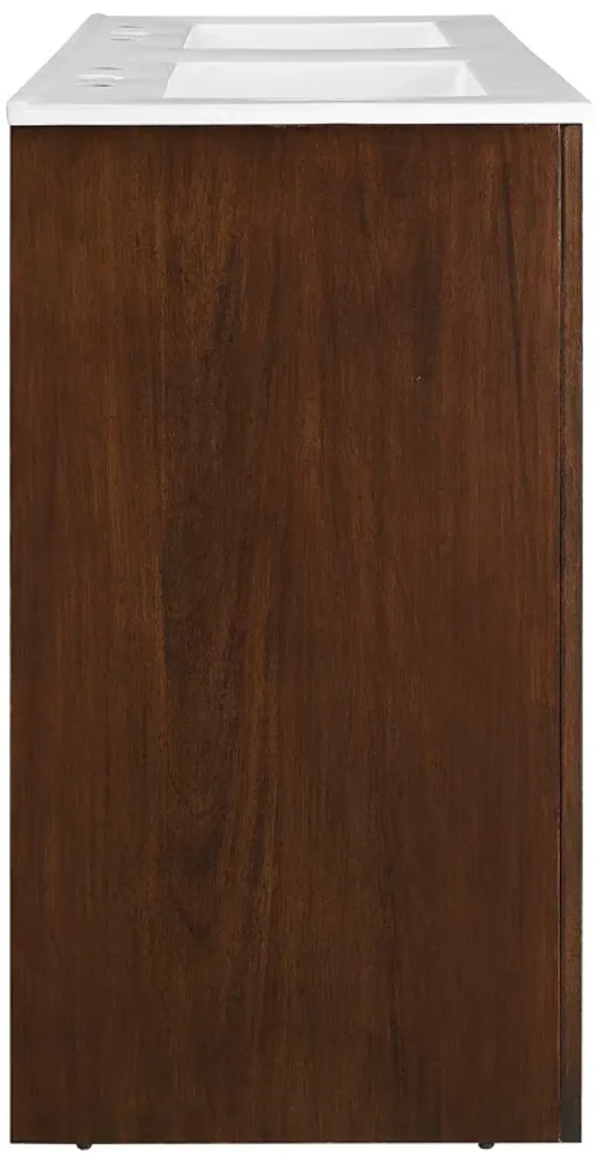 Appia Bathroom Vanity Basin Included by Modway 48" Double / Walnut White