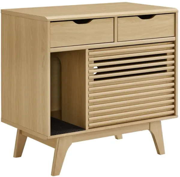 Render Cat Cabinet by Modway Oak