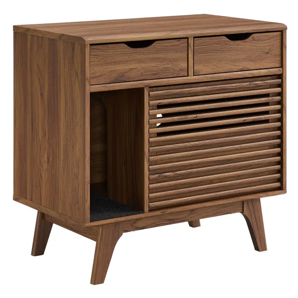 Render Cat Cabinet by Modway Walnut