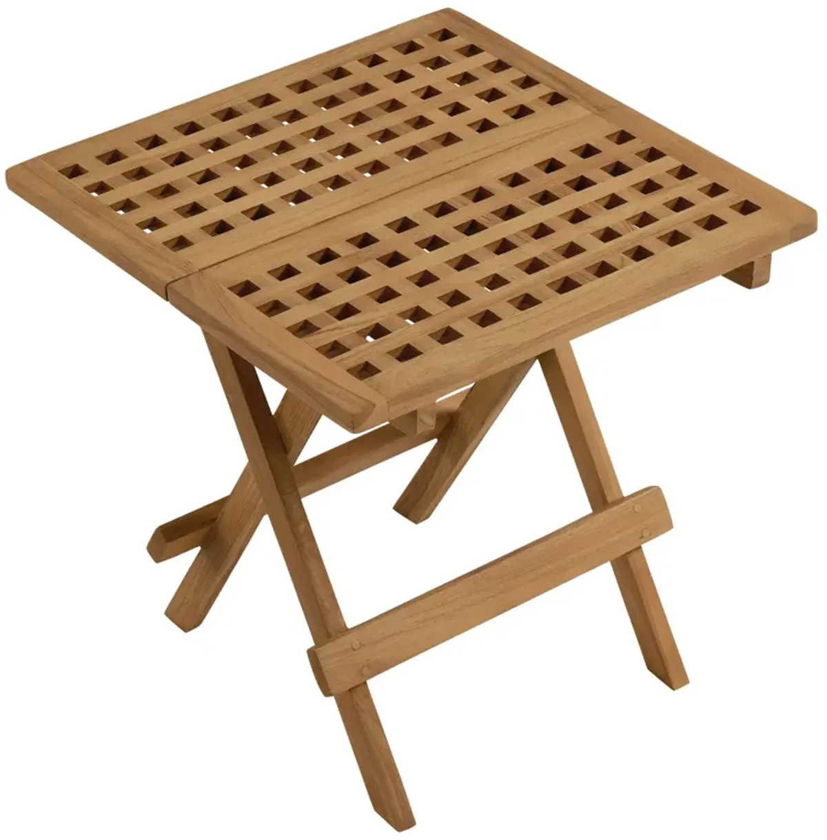 Vienna Outdoor Patio Teak Wood Side Table by Modway Natural