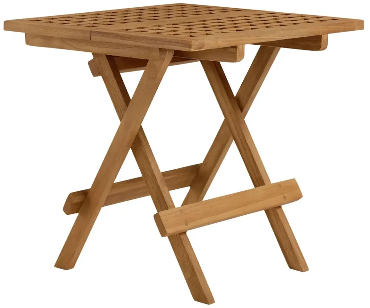 Vienna Outdoor Patio Teak Wood Side Table by Modway Natural