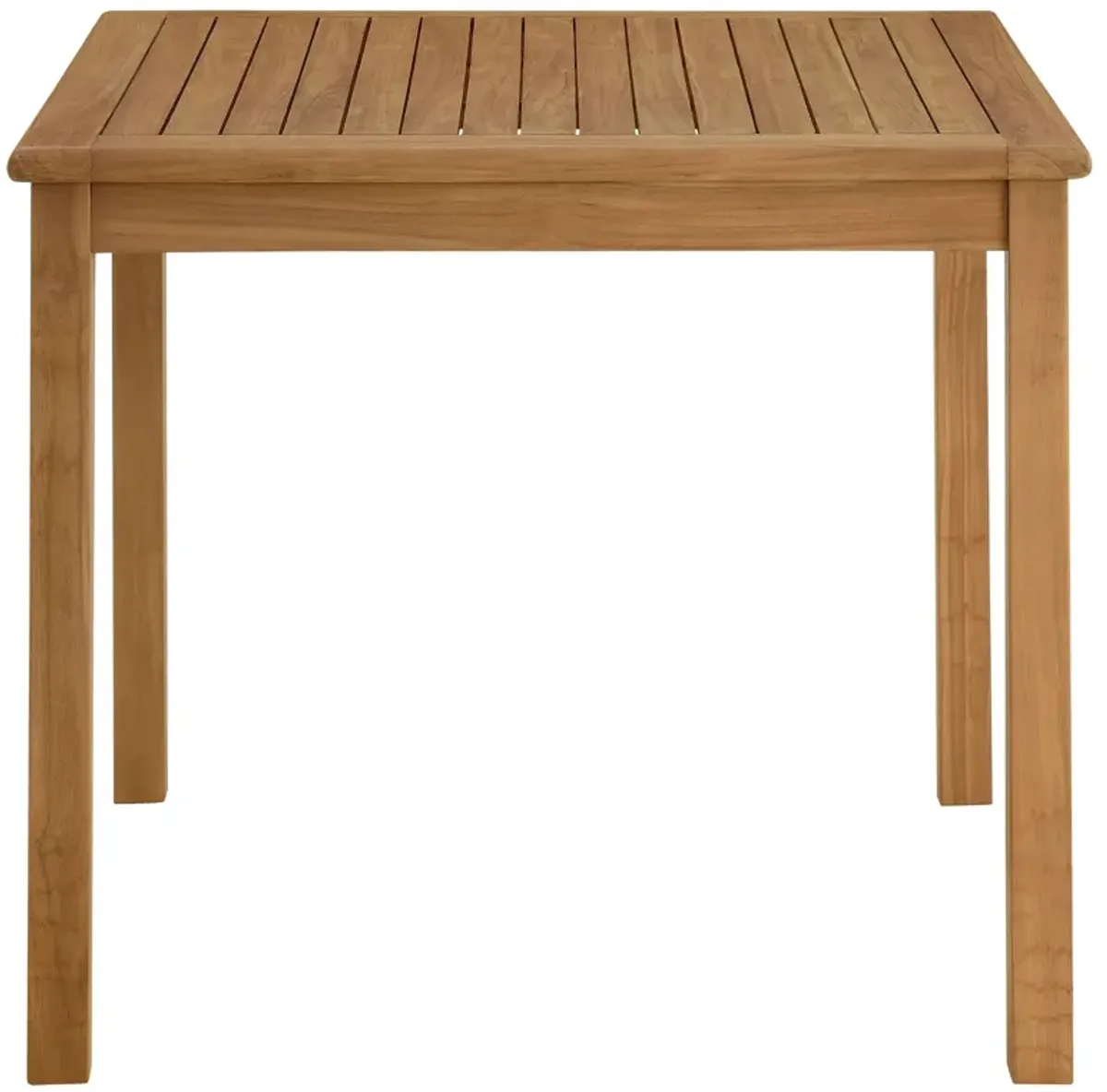 Vienna 34" Square Outdoor Patio Teak Wood Dining Table by Modway Natural