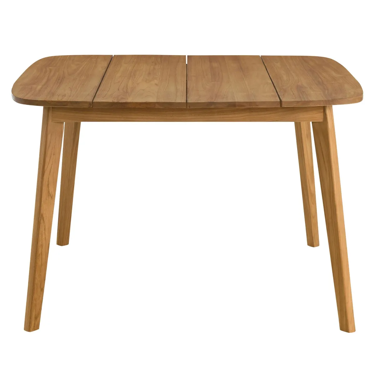 Vienna 46" Square Outdoor Patio Teak Wood Dining Table by Modway Natural