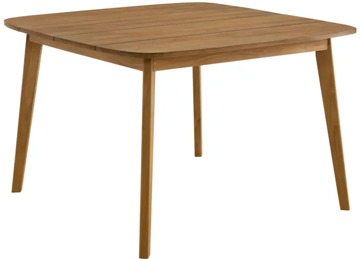 Vienna 46" Square Outdoor Patio Teak Wood Dining Table by Modway Natural
