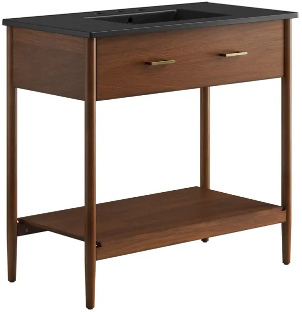 Zaire Bathroom Vanity Basin Included by Modway 36" / Walnut Black