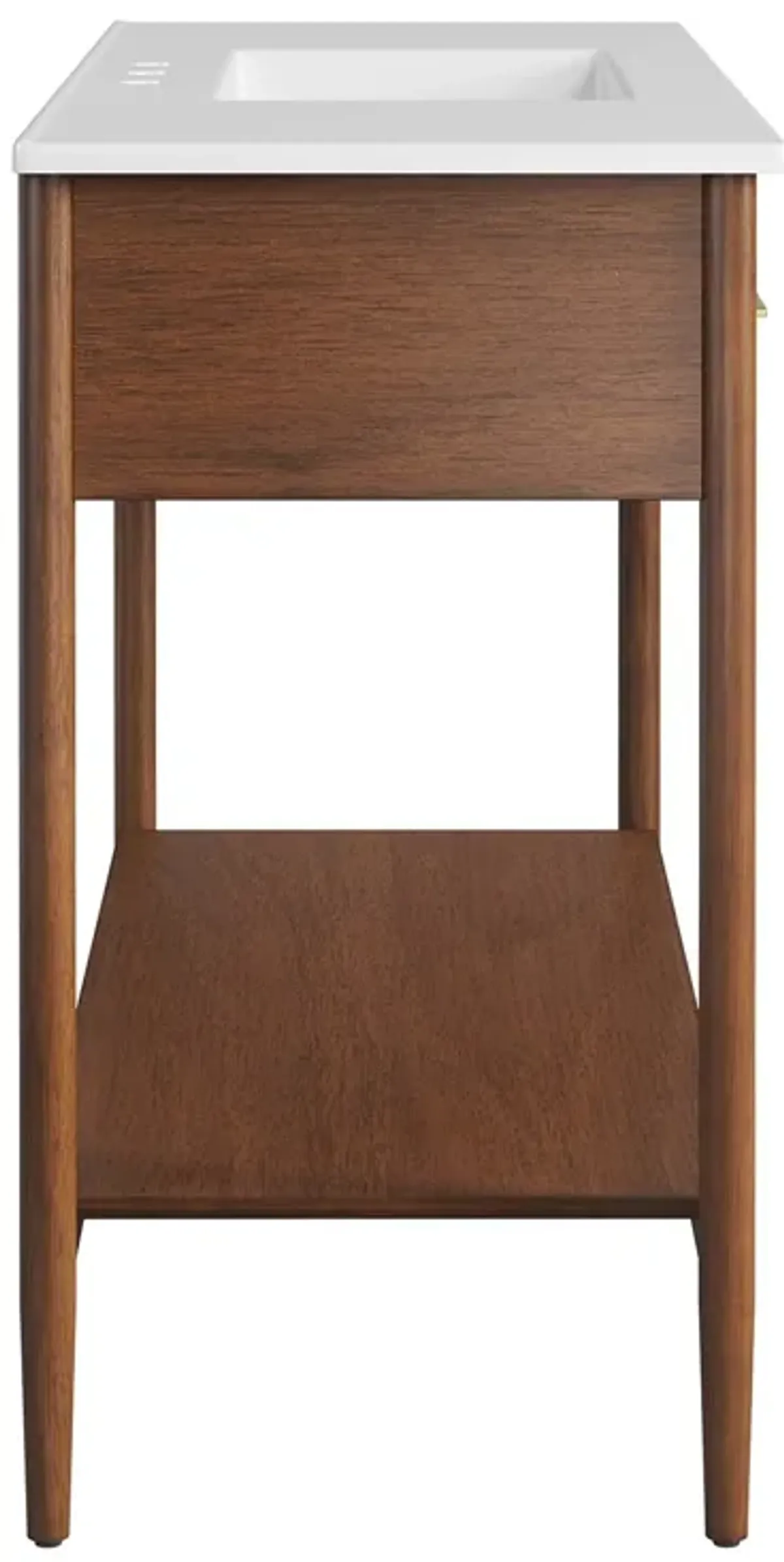 Zaire Bathroom Vanity Basin Included by Modway 48" Single / Walnut White