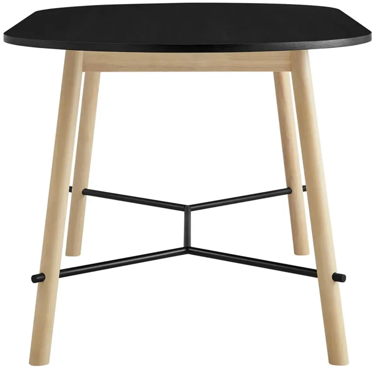 Infuse 71" Wood Grain Dining Table Black Oak