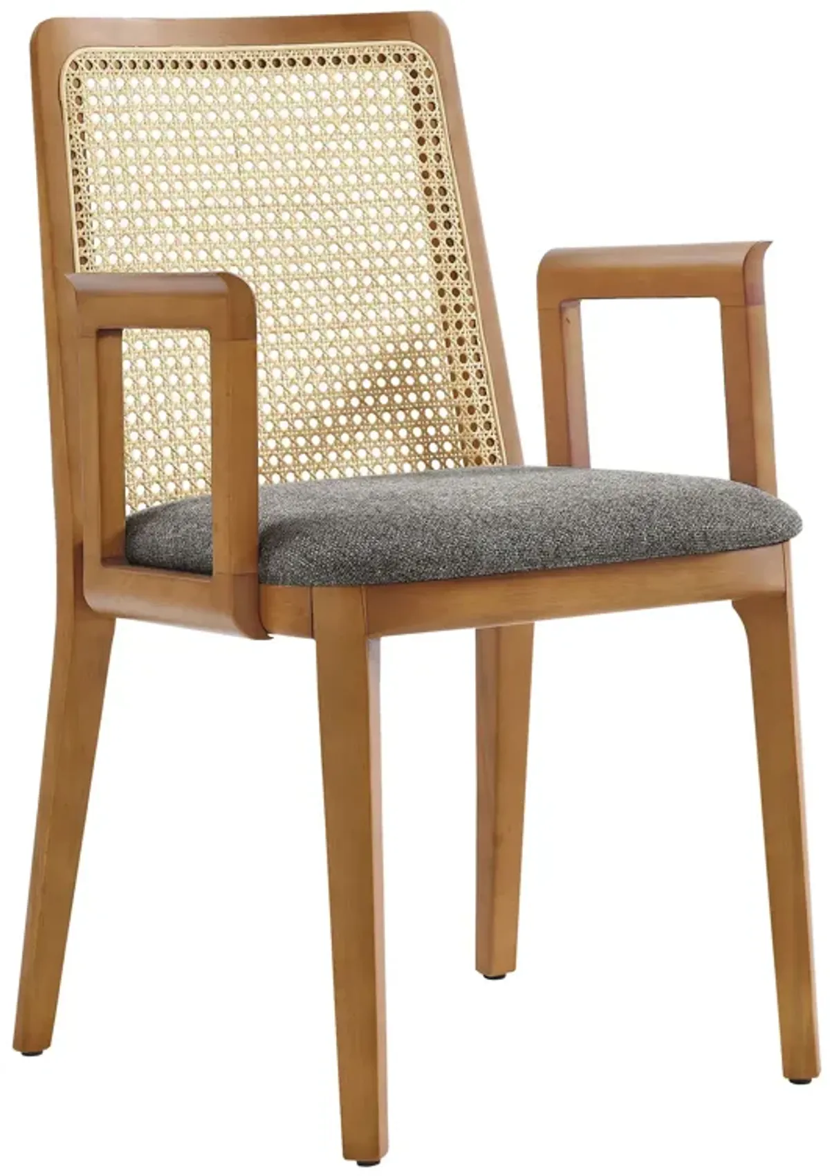 Monarch Beech Wood and Rattan Dining Armchair by Modway