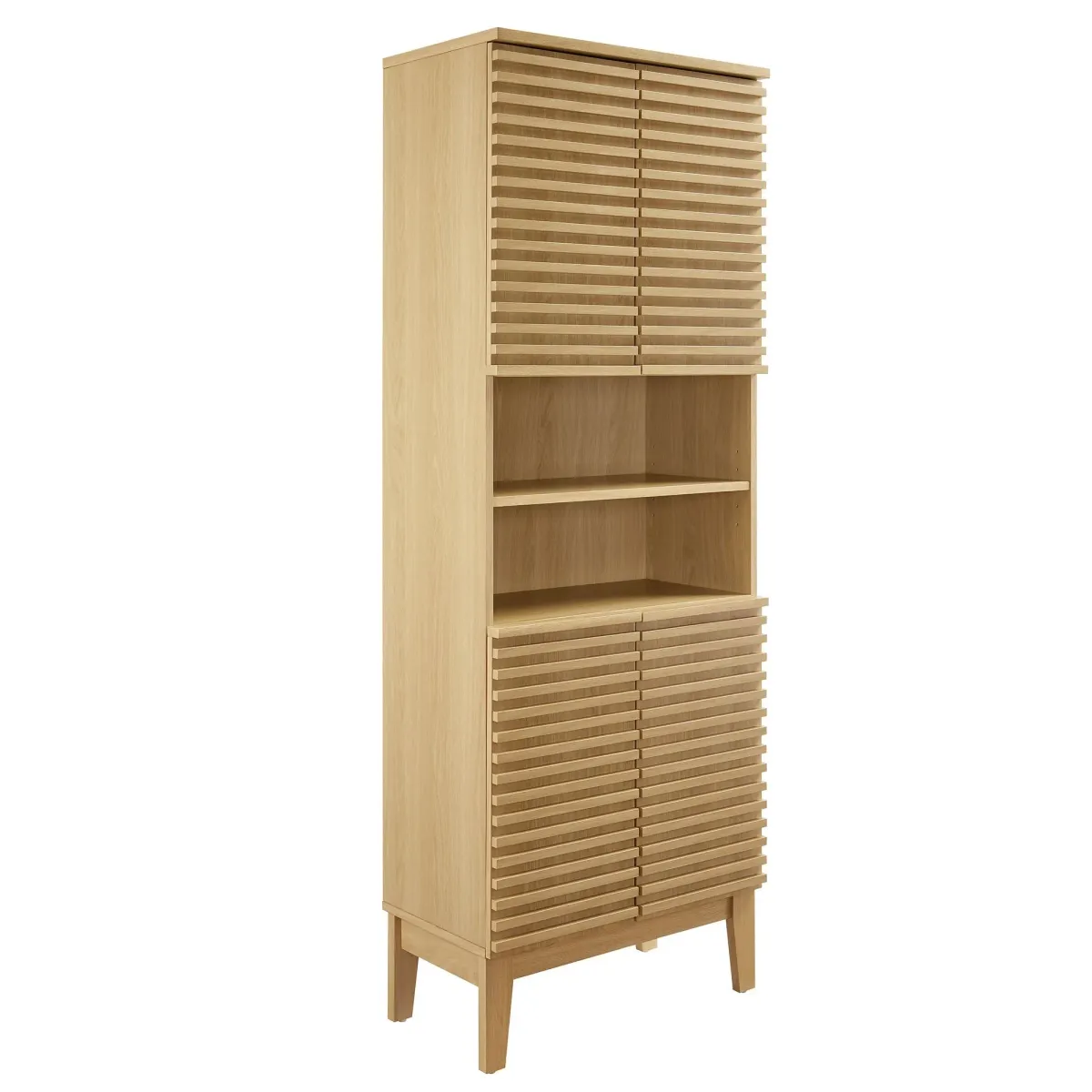Render Tall Bathroom Storage Cabinet by Modway Oak