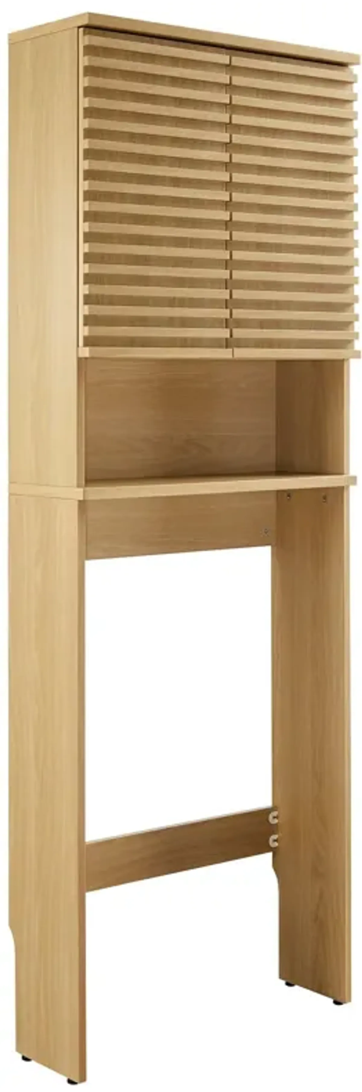 Render Over the Toilet Bathroom Storage Cabinet by Modway Walnut