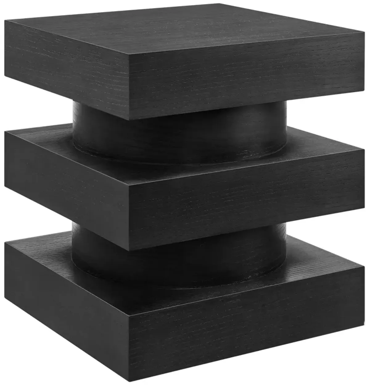 Perpetuate Totem End Table by Modway Black
