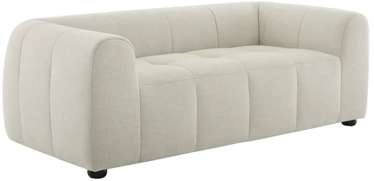 Liana   Upholstered Fabric Loveseat Mocha