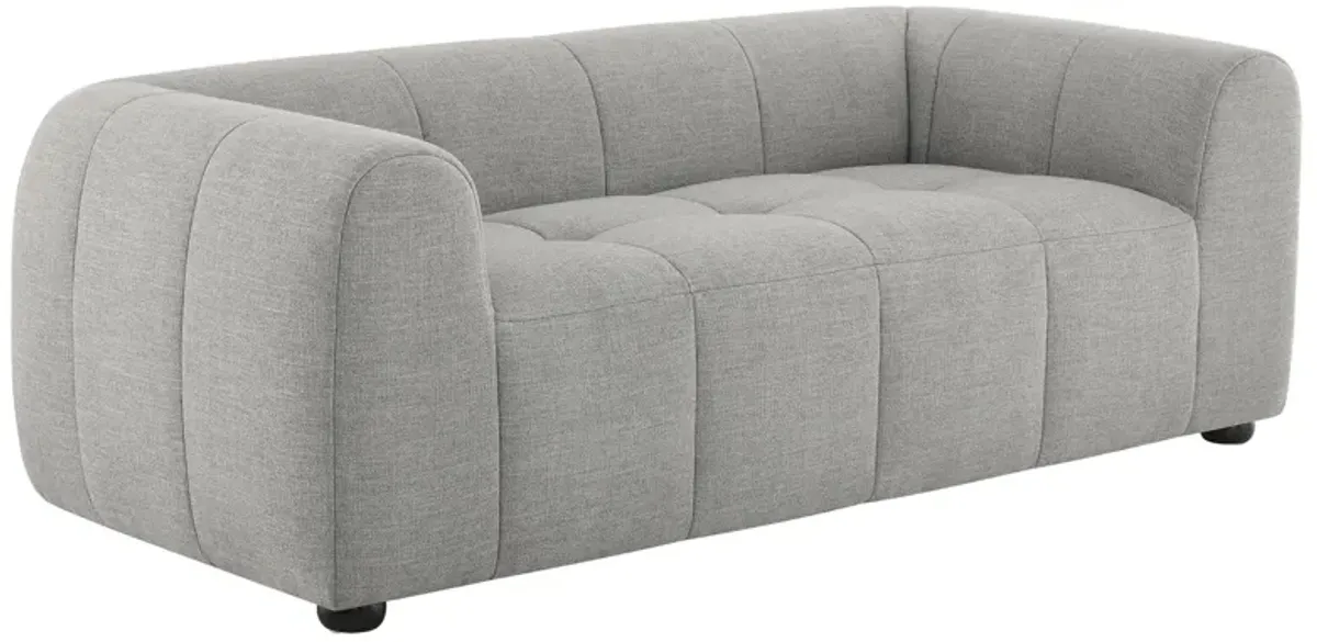 Liana   Upholstered Fabric Loveseat Pewter