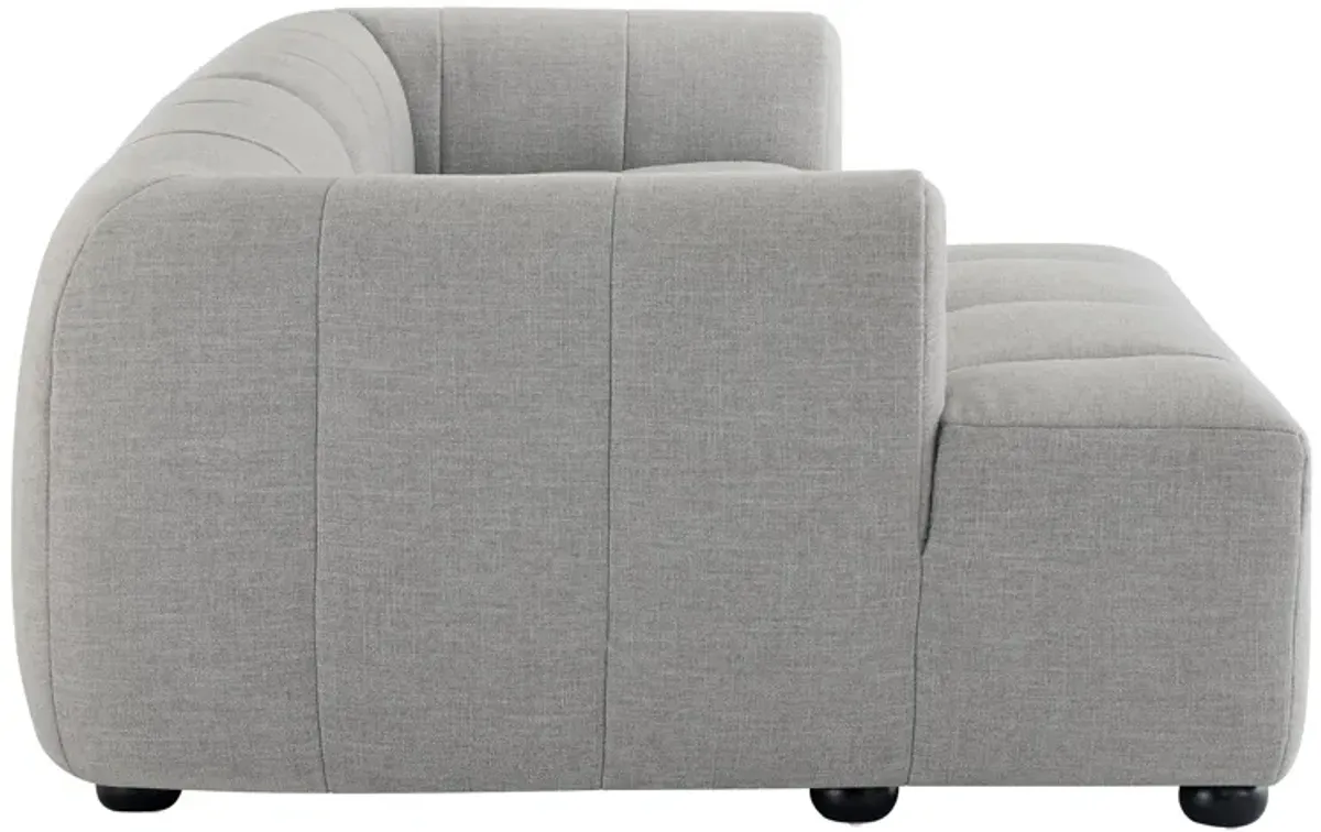 Liana  Left-Facing Upholstered Fabric Modular Sofa with Chaise Pewter