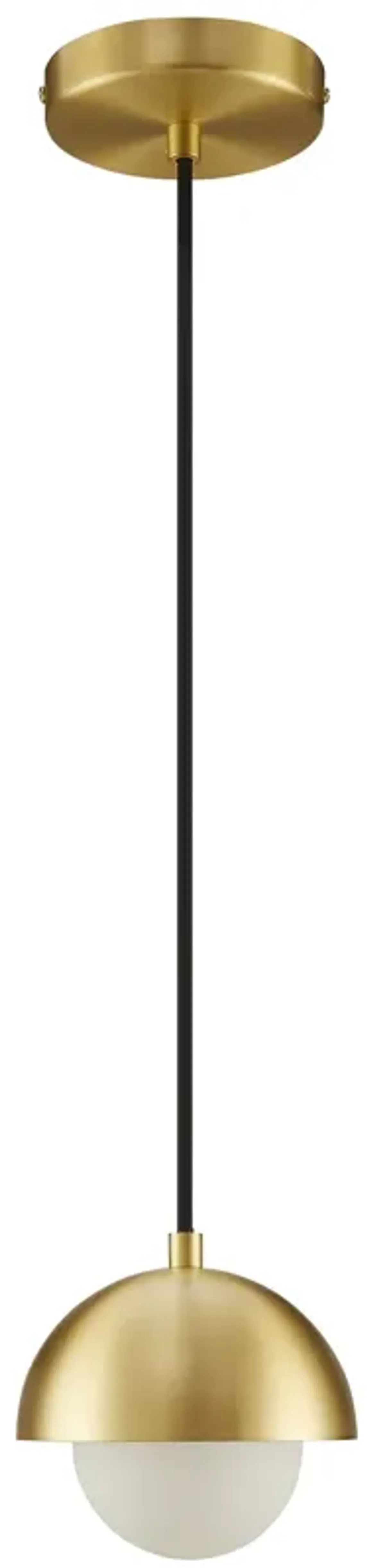 Eclipse Globe Pendant Light by Modway Brass