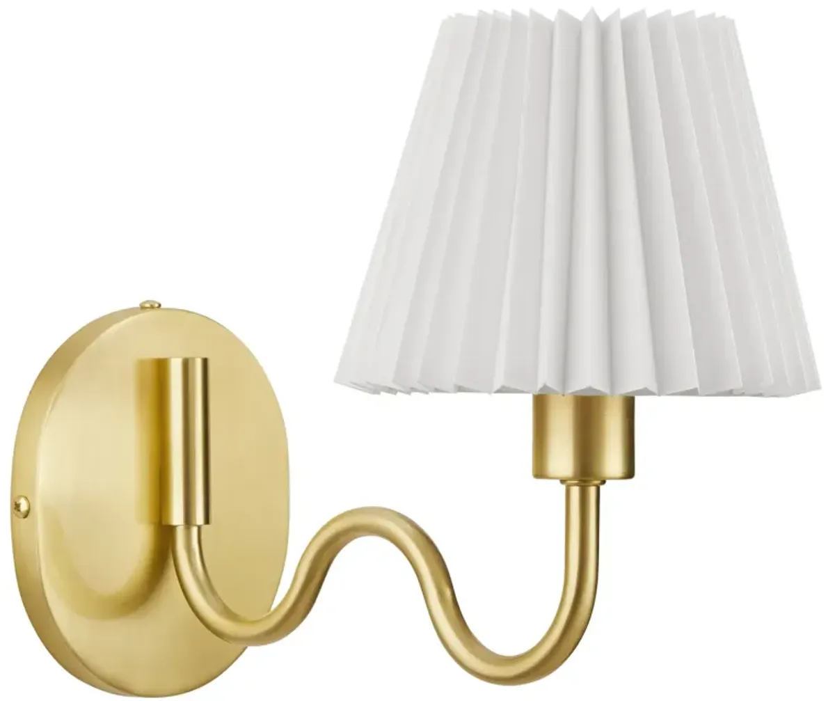 Wave Squiggle Arm Wall Sconce by Modway Brass